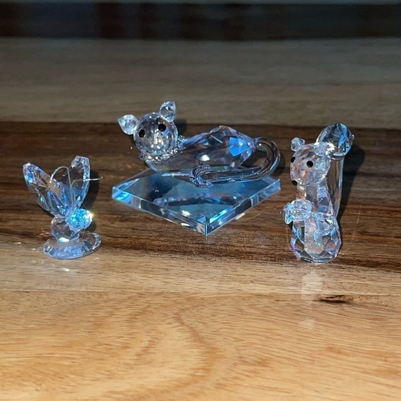 Iris Arc Faceted Crystal Animal Figurine Set - Picture 1 of 11